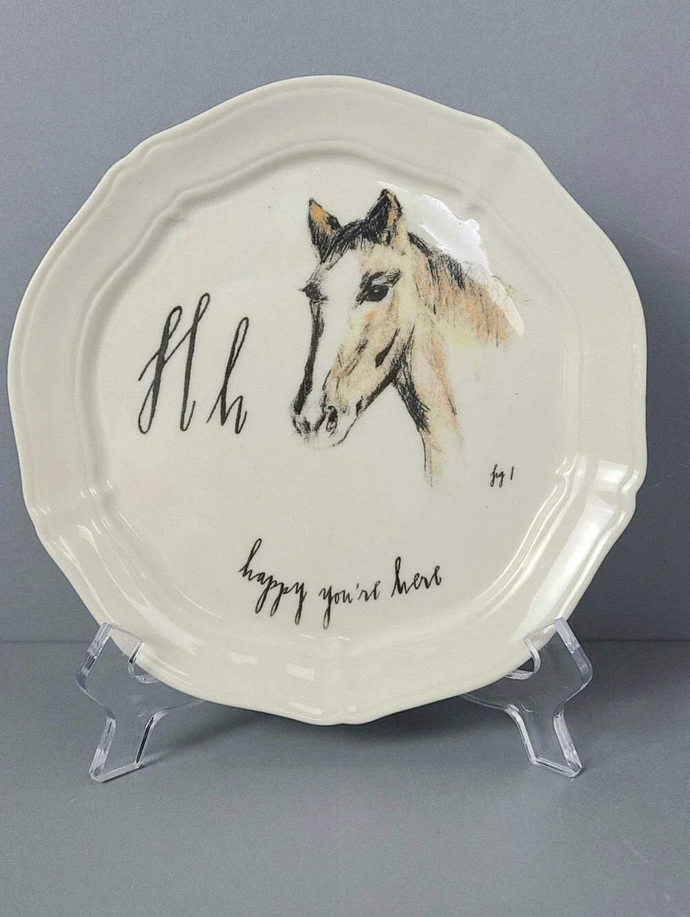 Anthropologie Diva Pyari Linea Carta Horse Canape Plate
